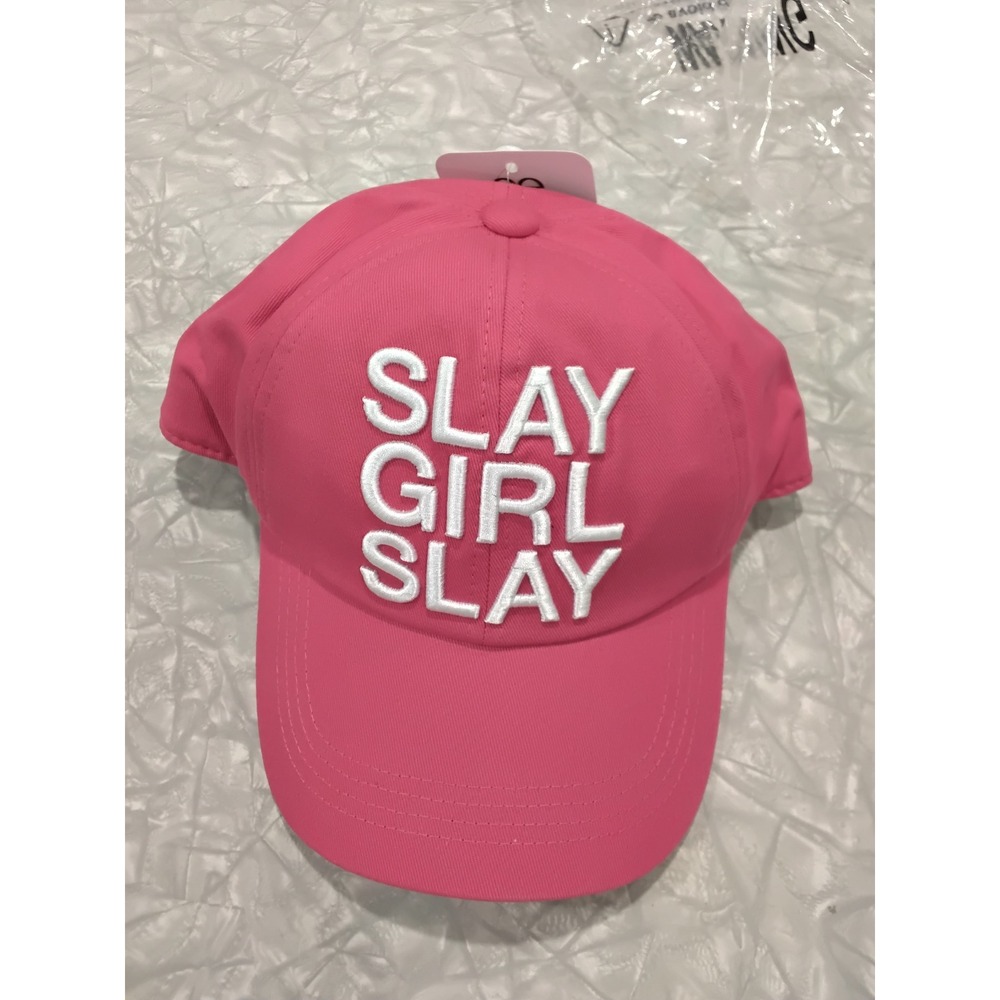 Queer Eye Slay Girl Slay Pink Baseball Cap Hat Adjustable Snapback NWT